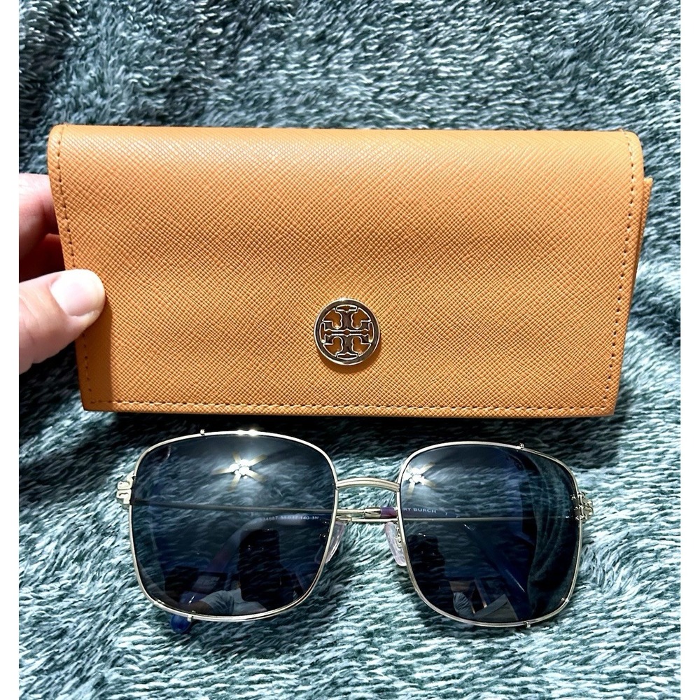 Tory Burch Women's Sunglasses Square Frame TY6104 334987 56017140 3N With Case